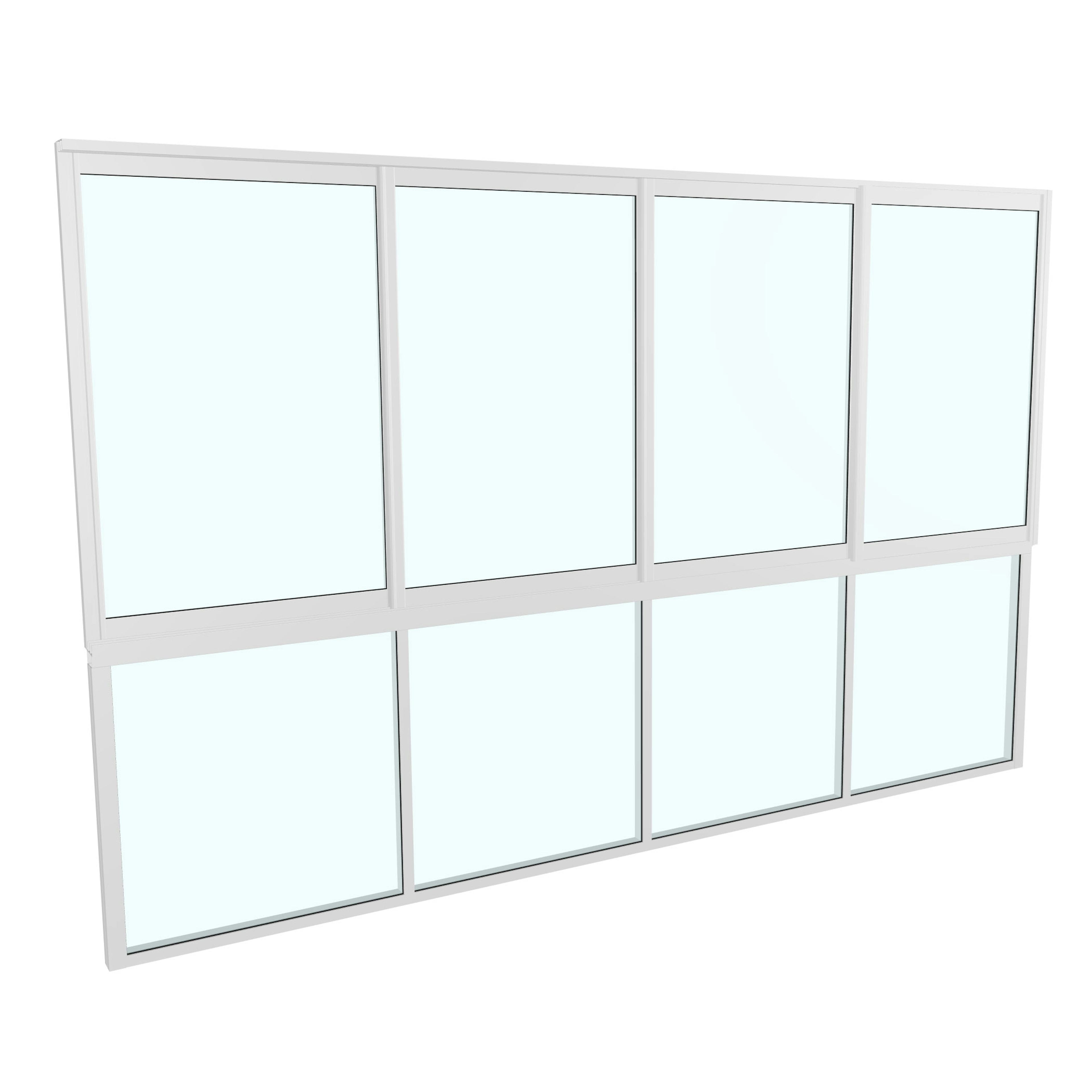 Skjutfönster med fast underdel Landskap Stadig Sommar 4-del