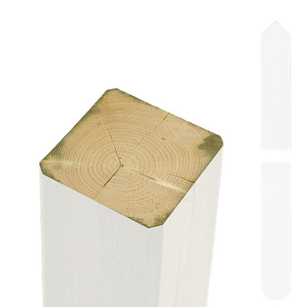 Stolpe PLUS Skagen 90x90 mm Vit