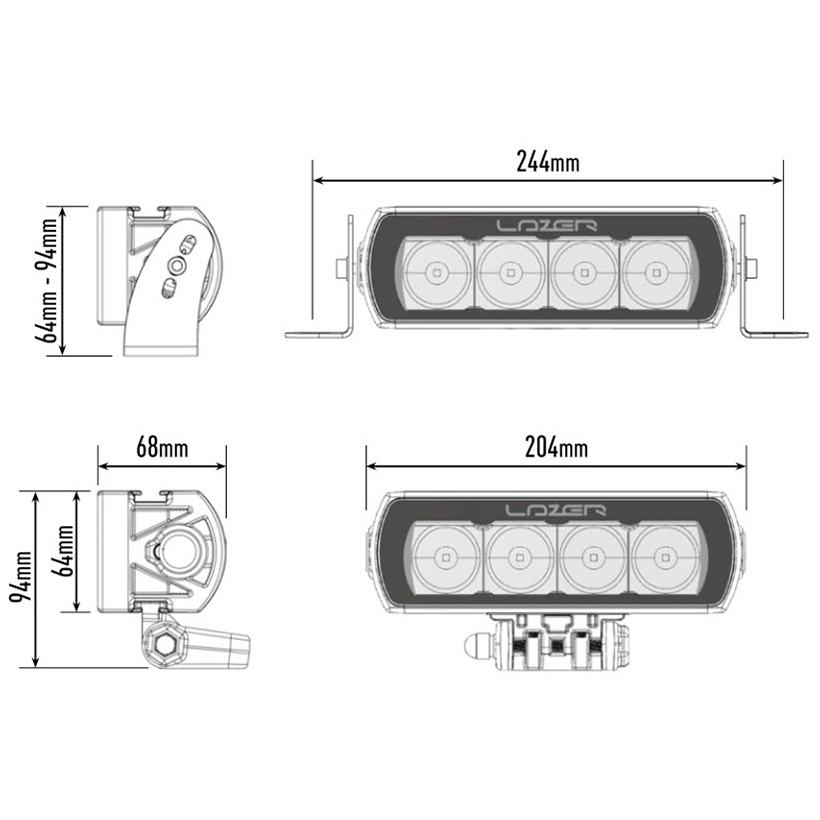 Extraljus Lazer LED ST4 Evolution