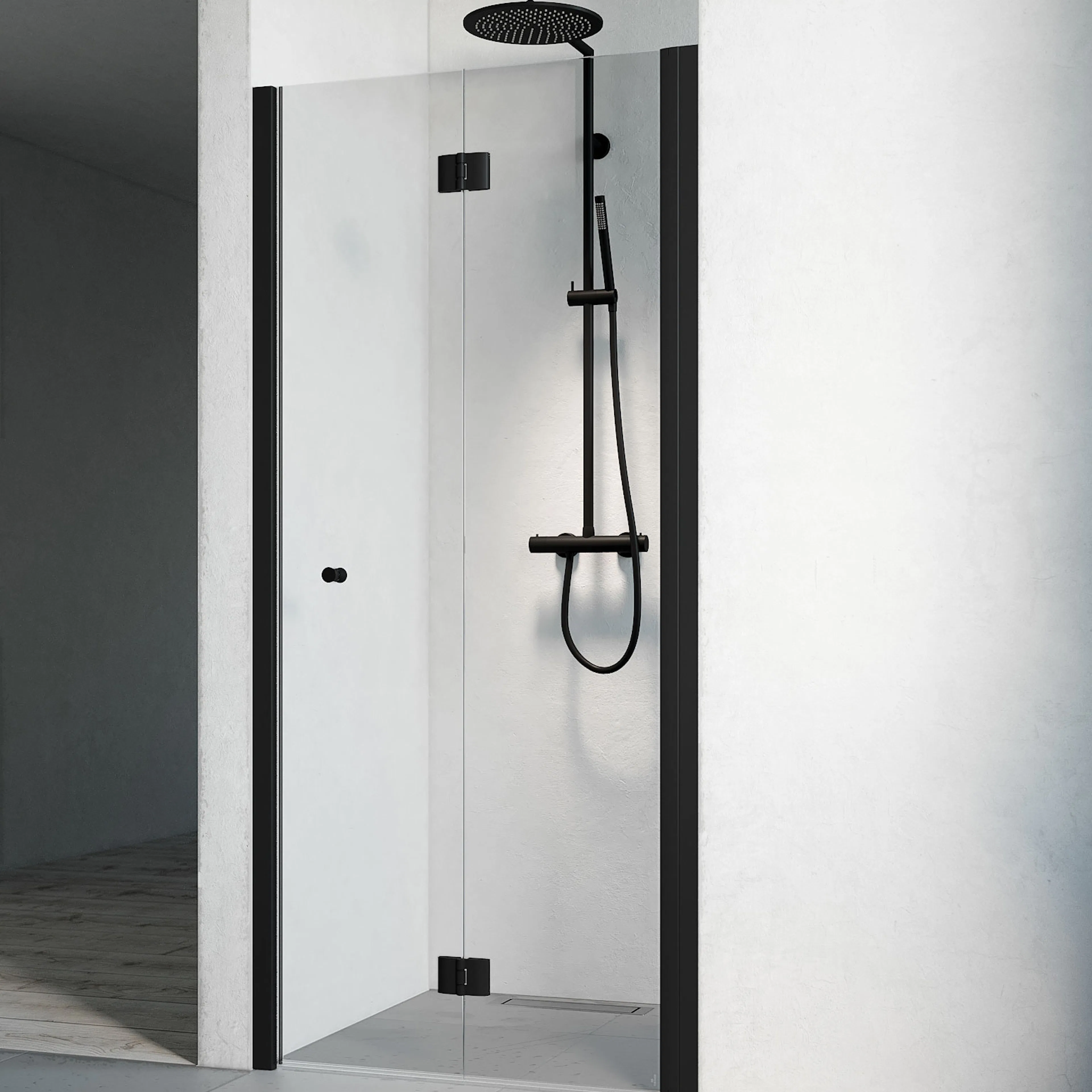 Duschdörr Macro Design Spirit Nisch Vikbar