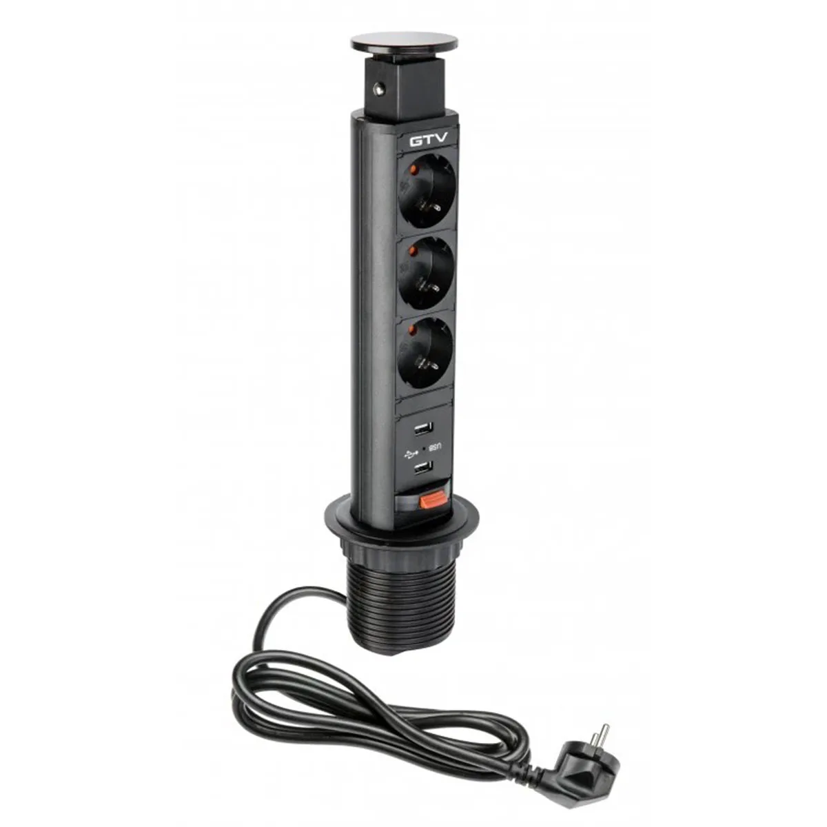 Elpelare Blanco GTV Smal med 2 USB och 3 Jordade Uttag