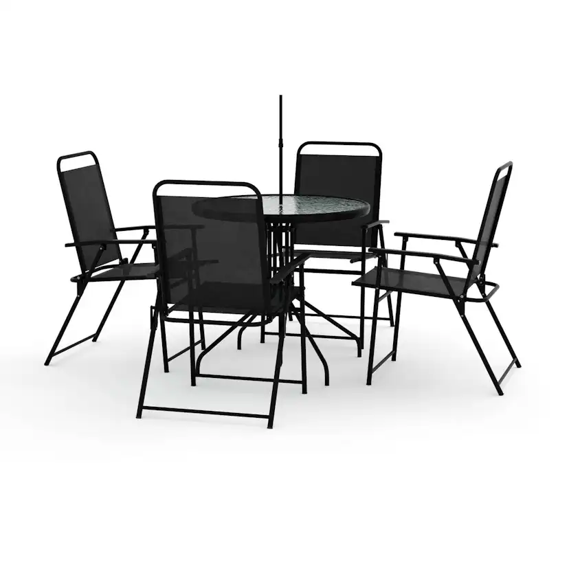 Matgrupp deNoord Samra Matgrupp Utomhus 4 Stolar med Parasoll