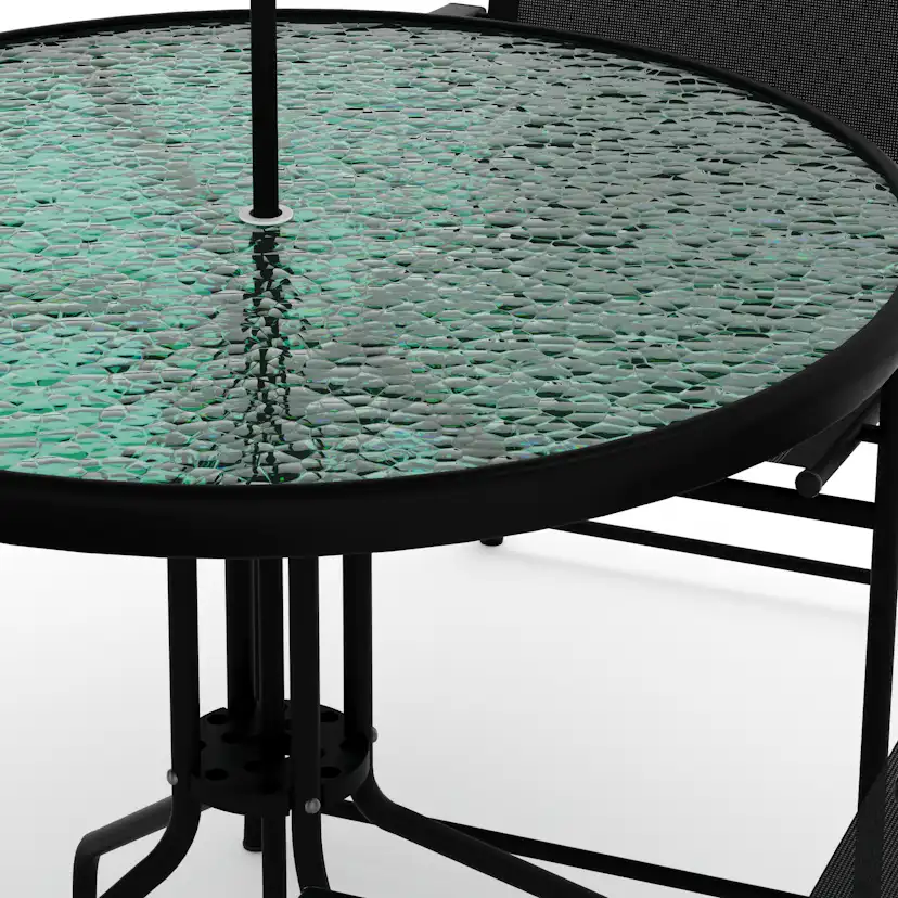 Matgrupp deNoord Samra Matgrupp Utomhus 4 Stolar med Parasoll