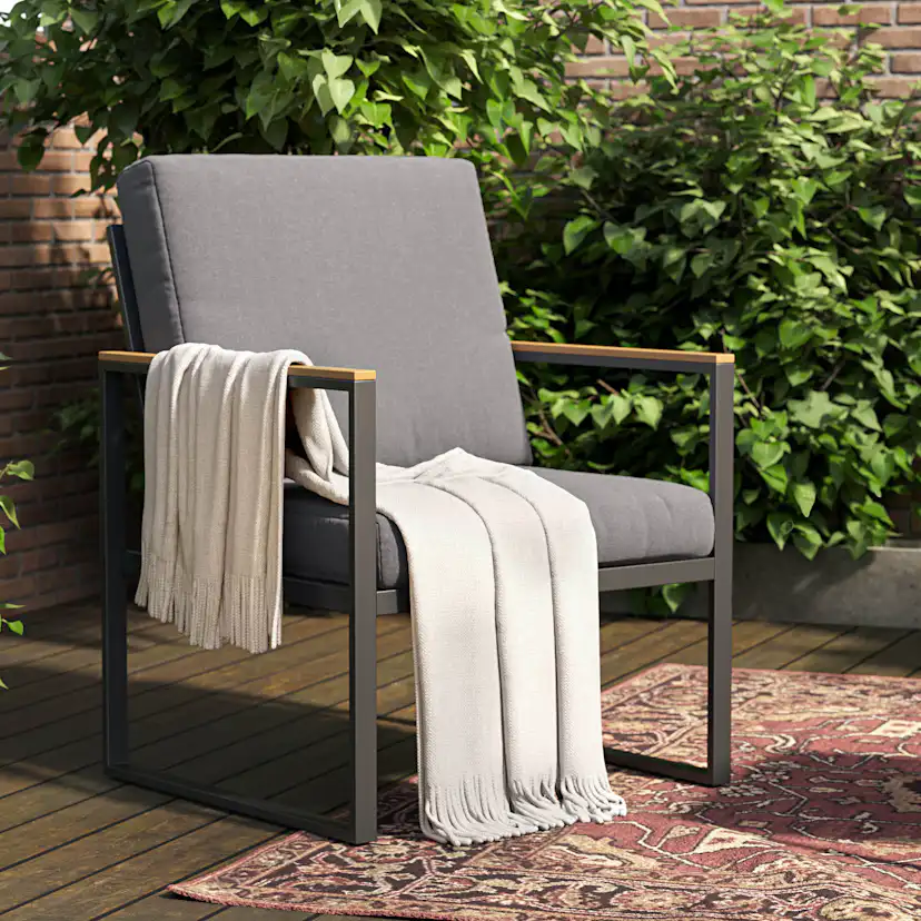 Loungegrupp deNoord Serena Soffgrupp Utomhus 2-sits trädgårdssoffa med 2st fåtöljer