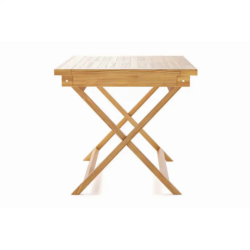 Trädgårdsbord deNoord Menorca Litet Rektangulärt Matbord i trä Utomhus 80x120 cm