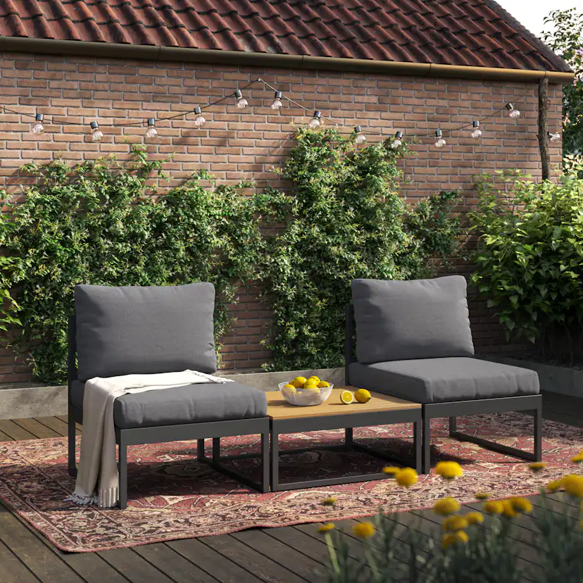 Trädgårdsstol deNoord Samira Caféset Utomhus