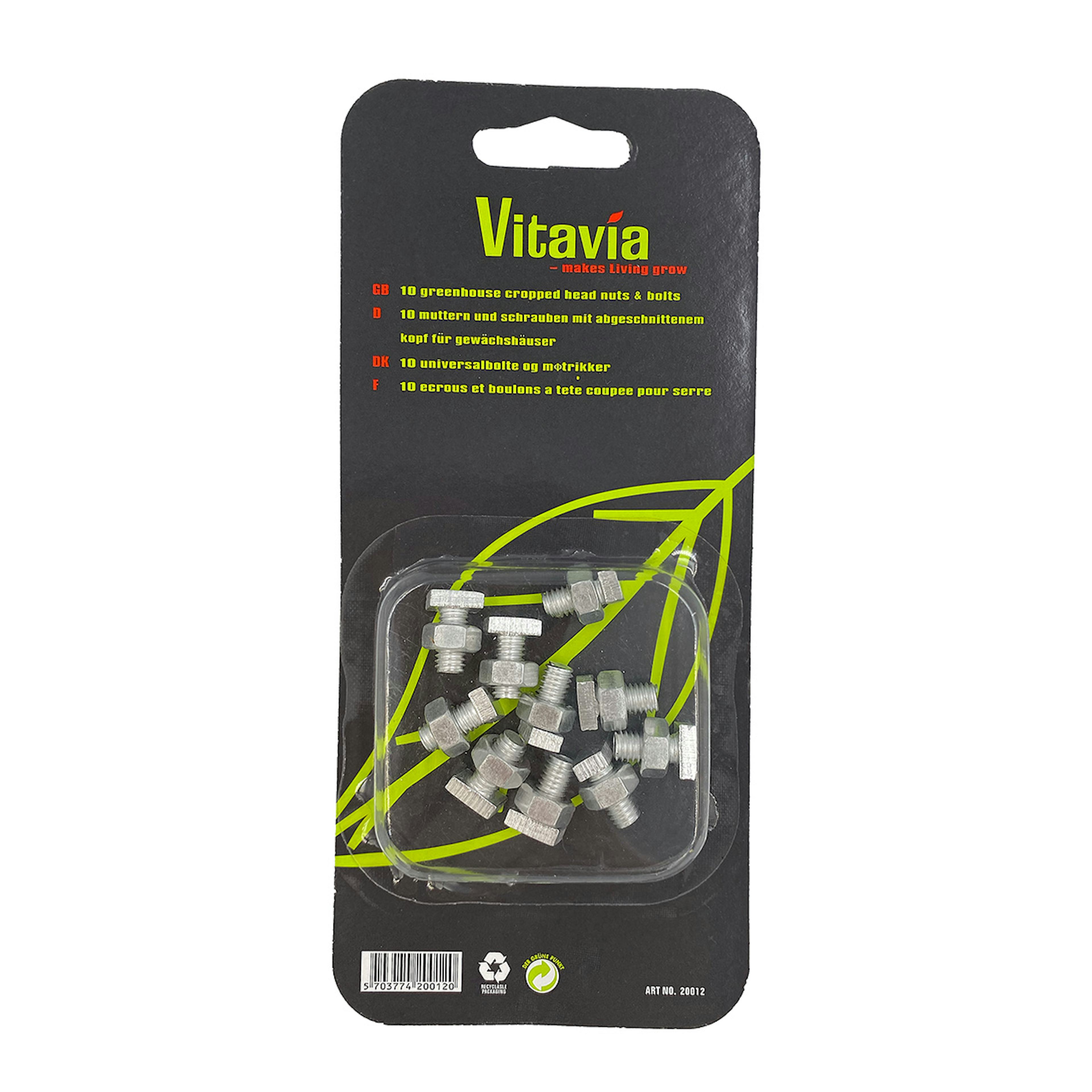 T-bult & Mutter Vitavia För Montering av Växthus 10 st