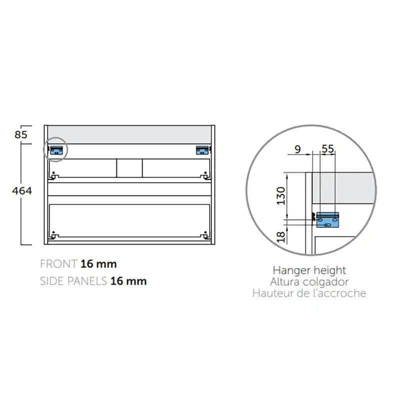 Tvättställsskåp Tenfors Bambu
