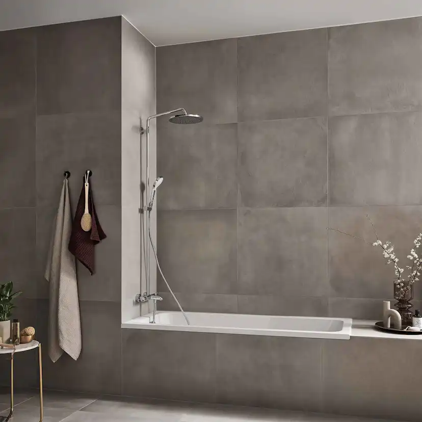 Takduschset Hansgrohe Croma Select S 280 Air 1jet Showerpipe med Badkarsblandare