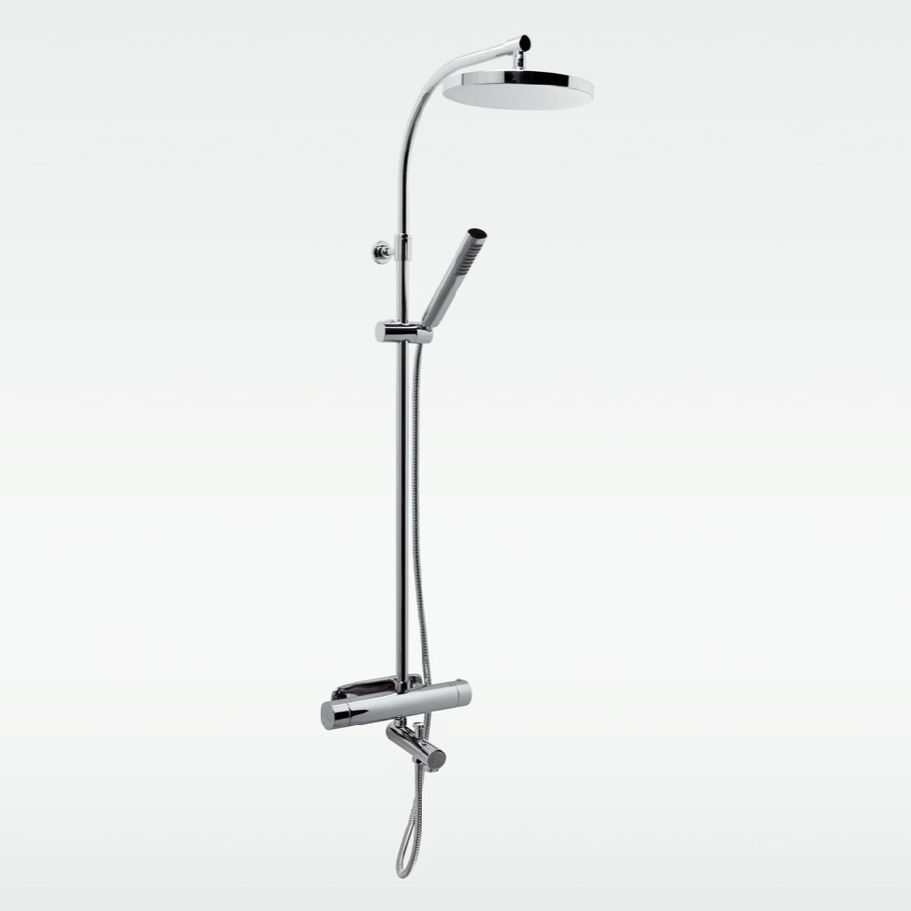 Takduschset Svedbergs Round med Badkarsblandare