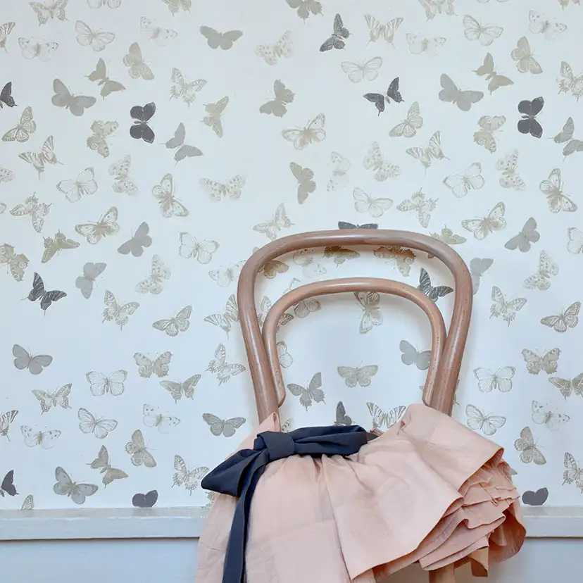 Tapet Mimou Butterfly White/Bronze
