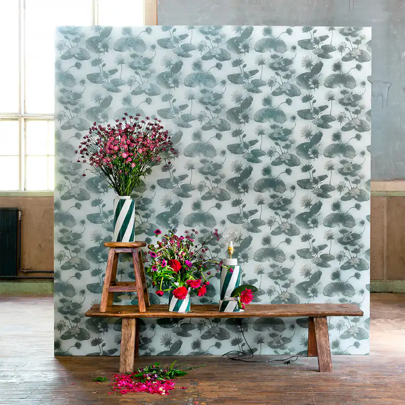 Tapet Mimou Lotus Lake Grön