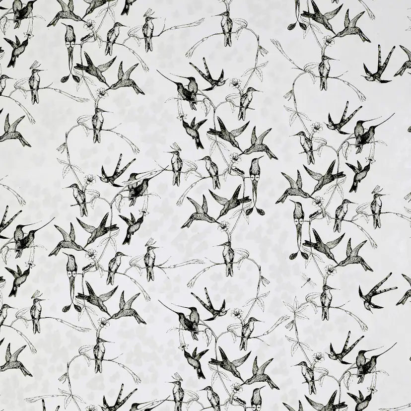 Tapet Mimou Rainbirds Natural/Black