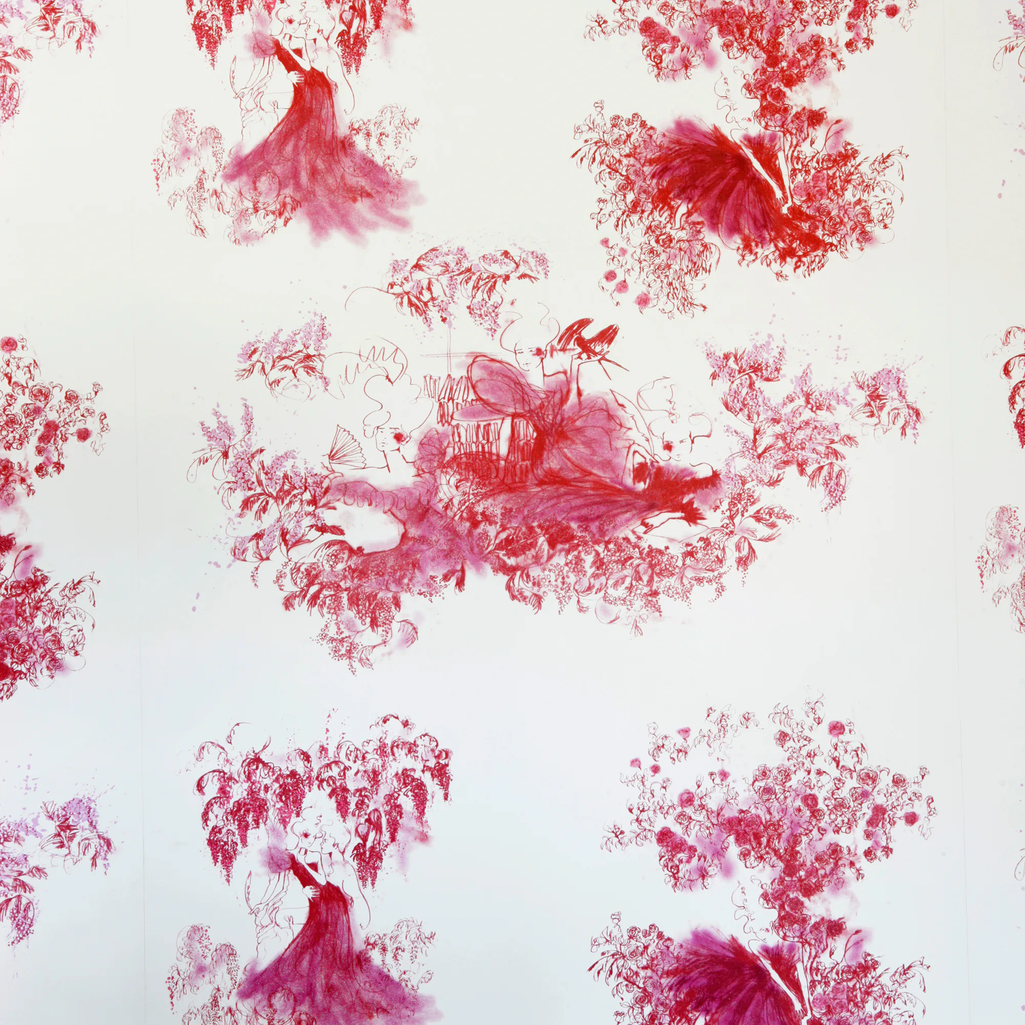 Tapet Mimou Toile Mesdames Fuchsia