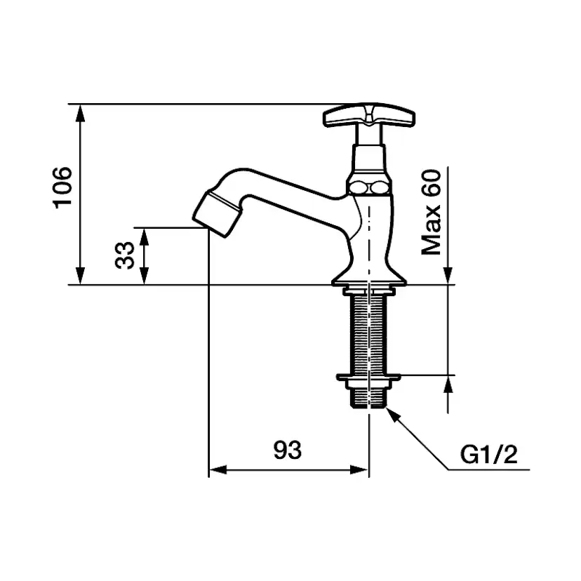 Tappventil FM Mattsson Rogen Bänkmonterad
