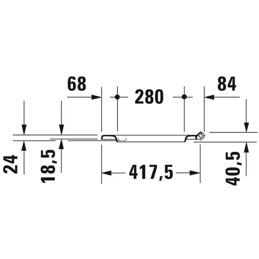 Toalettpaket Duravit ME by Starck med WC-fixtur och Spolplatta