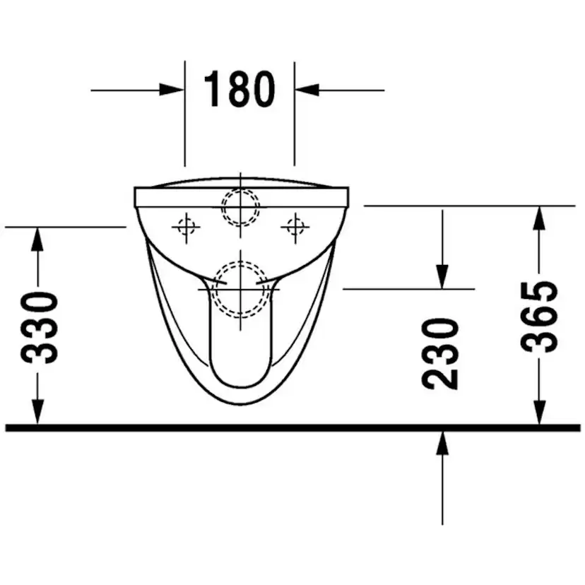 Toalettpaket Duravit D-Code med Vägghängd Toalettstol, Fixtur och Spolknapp