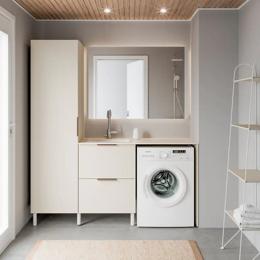 Tvättställsskåp Temal ILONA Set 6 för Tvättmaskin