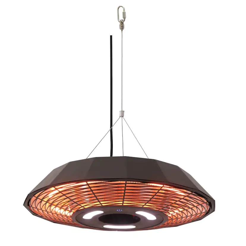 Infravärmare Termo Design Line Modena, Hängande Terrassvärmare 2000W, Fjärrkontrollstyrd, LED-belysning