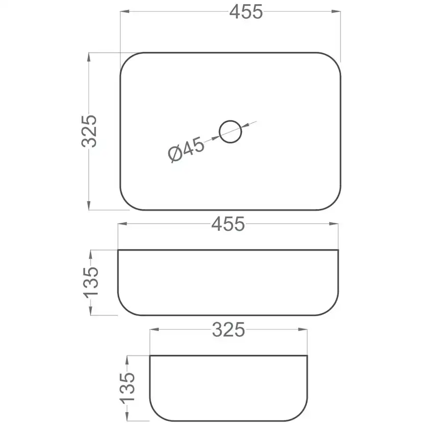 Tvättställ Tenfors Due 460x330 mm