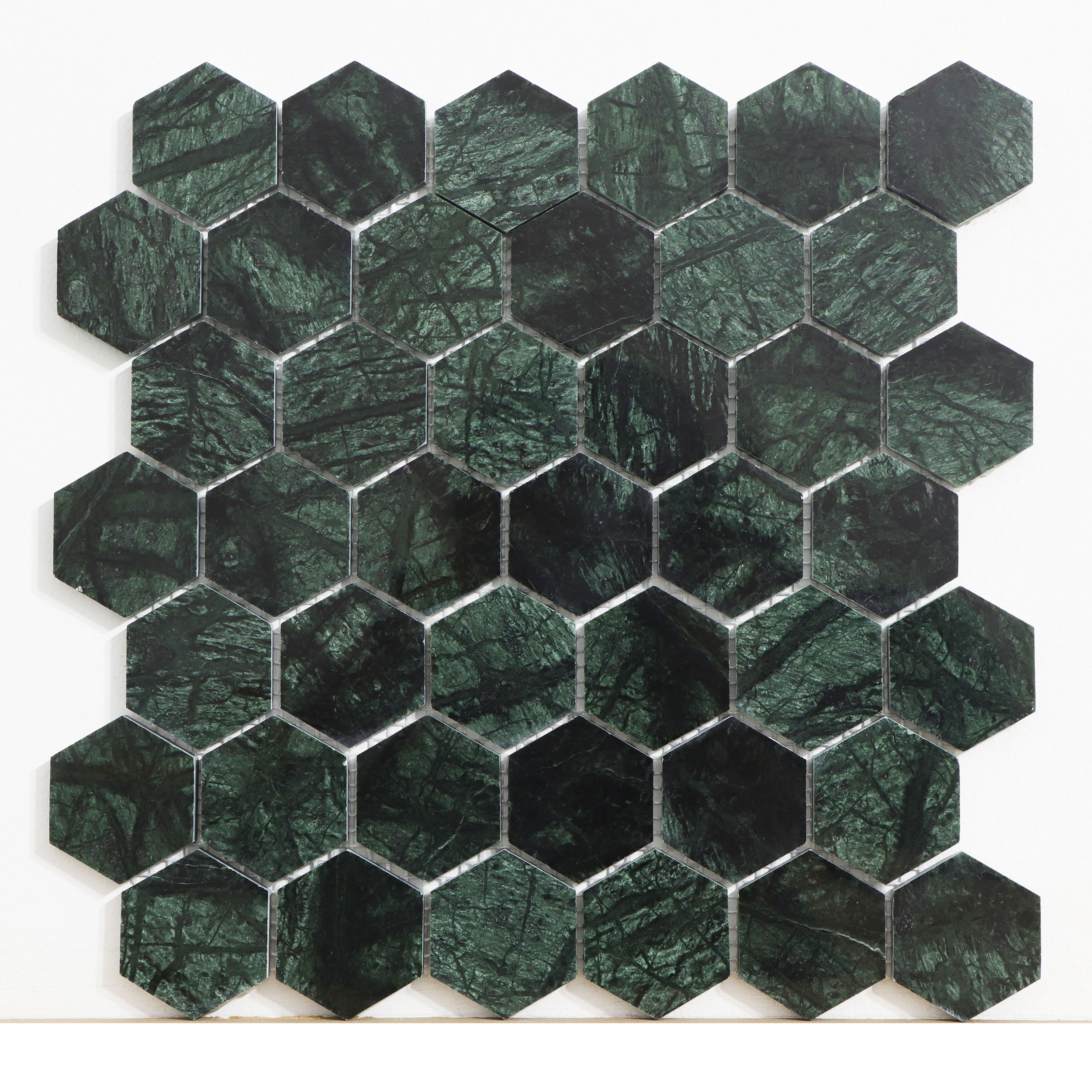 Mosaik Tenfors Hexagon Marble Verde 4,8x4,8 cm