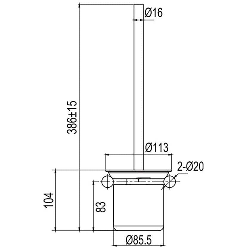 Toalettborste Scandtap Steel Style