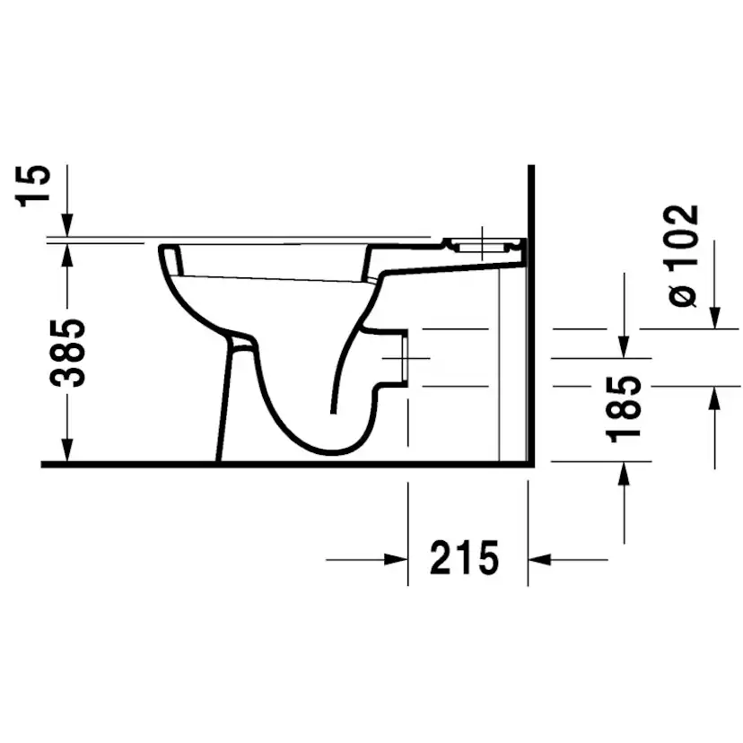 Toalettstol Duravit D-Code 211809 med Mjukstängande Hårdsits