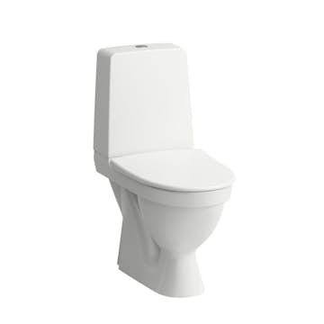 Toalettstol Laufen Kompas 825151 Rimless med Dolt S-lås för Limning inkl Mjuksits