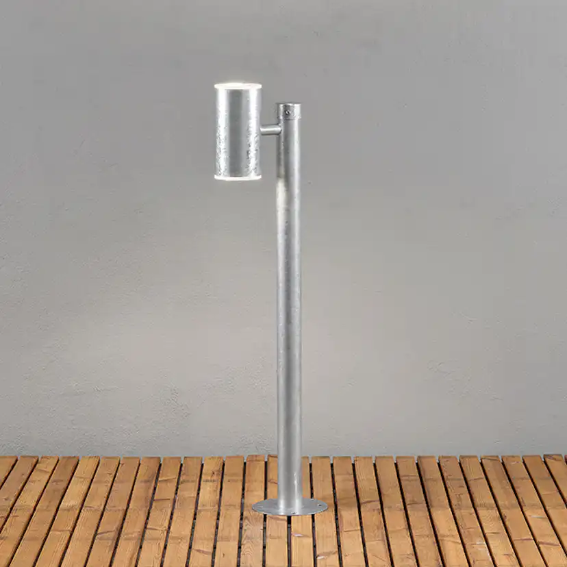 Trädgårdslykta Gnosjö Konstsmide Ull Upp/ned 2x8W Dimbar LED Galv Inkl. Stolpe