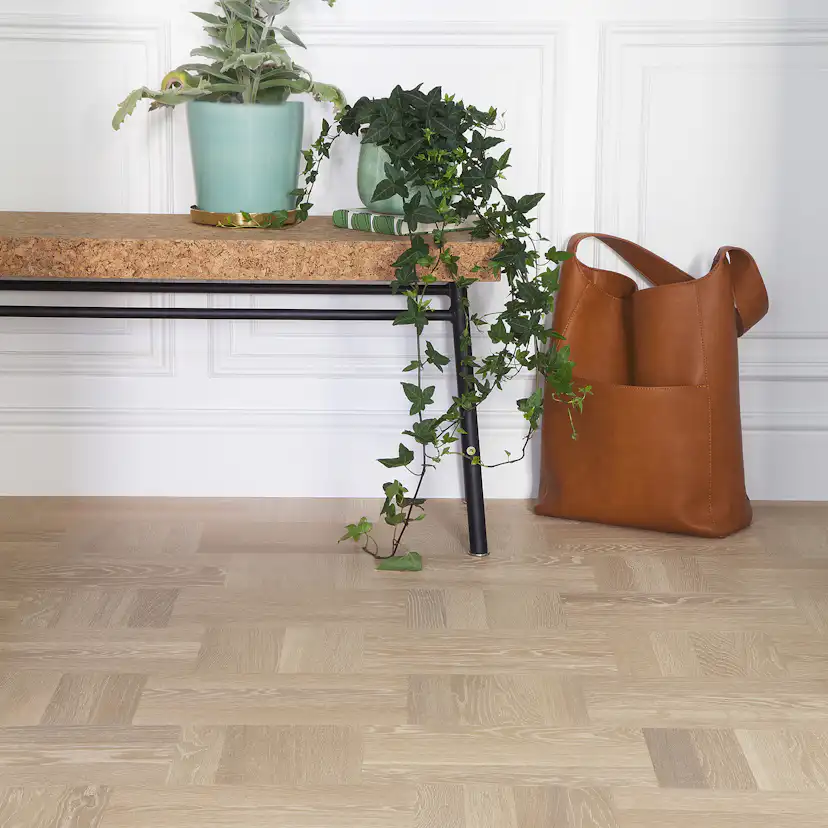 Trägolv Tarkett Noble Ek Scandinavia, Borstat Parkettgolv med Holländskt Mönster