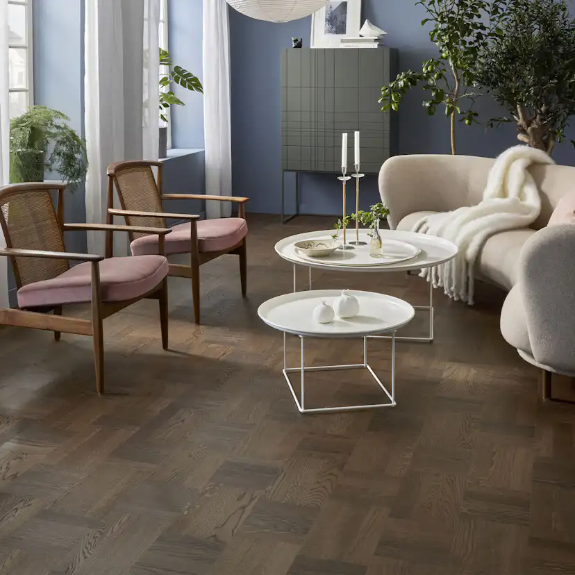 Trägolv Tarkett Noble Ek Wasa, Hårdvaxoljat Parkettgolv med Holländskt Mönster