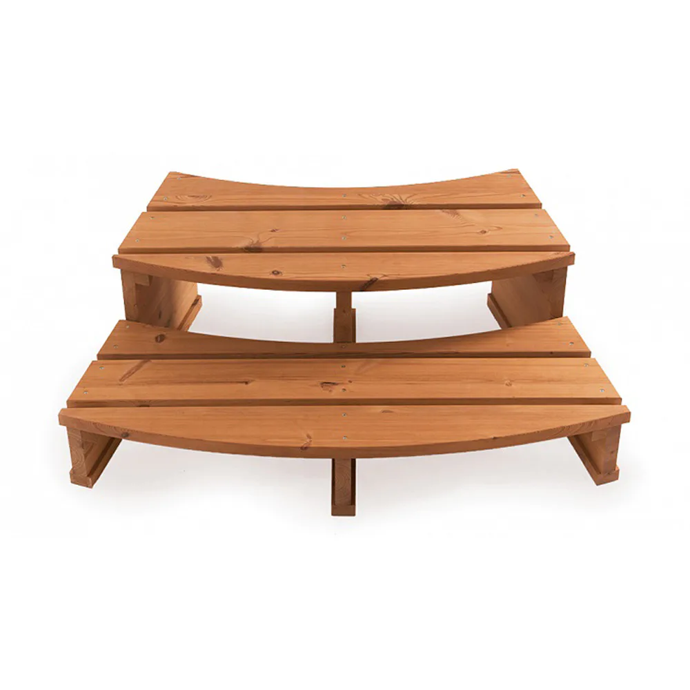 Trätrappa Skärgårdstunnan Trappa till Badtunna & Spa i Furu