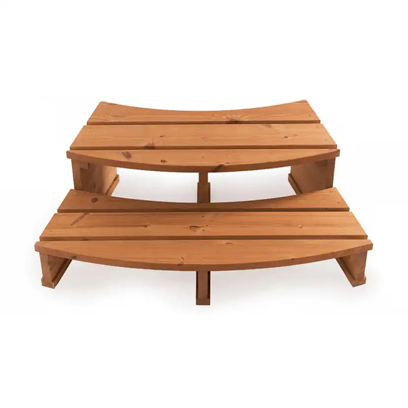 Trätrappa Skärgårdstunnan Trappa till Badtunna & Spa i Furu