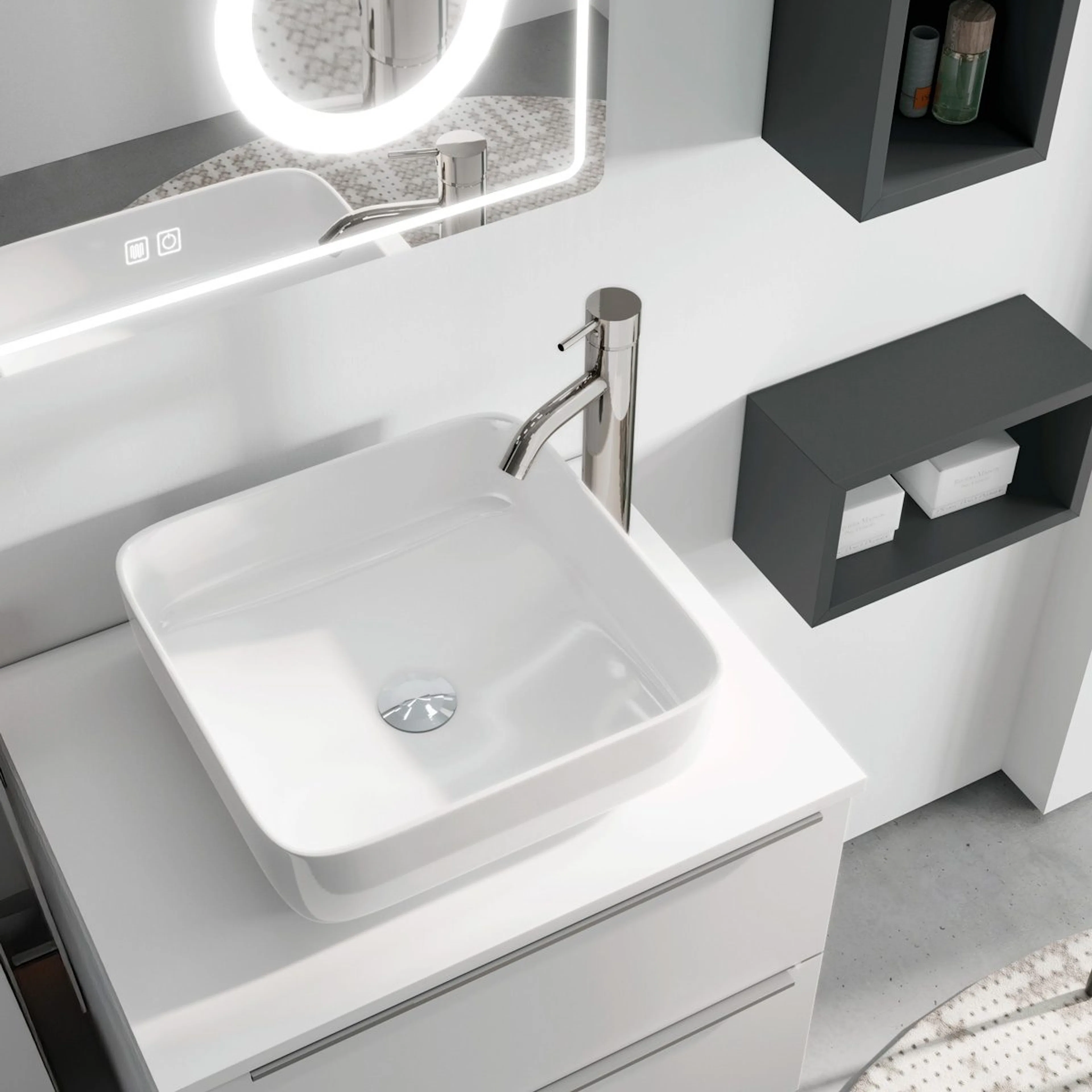 Bänkskiva Tenfors Solid Surface Mattvit