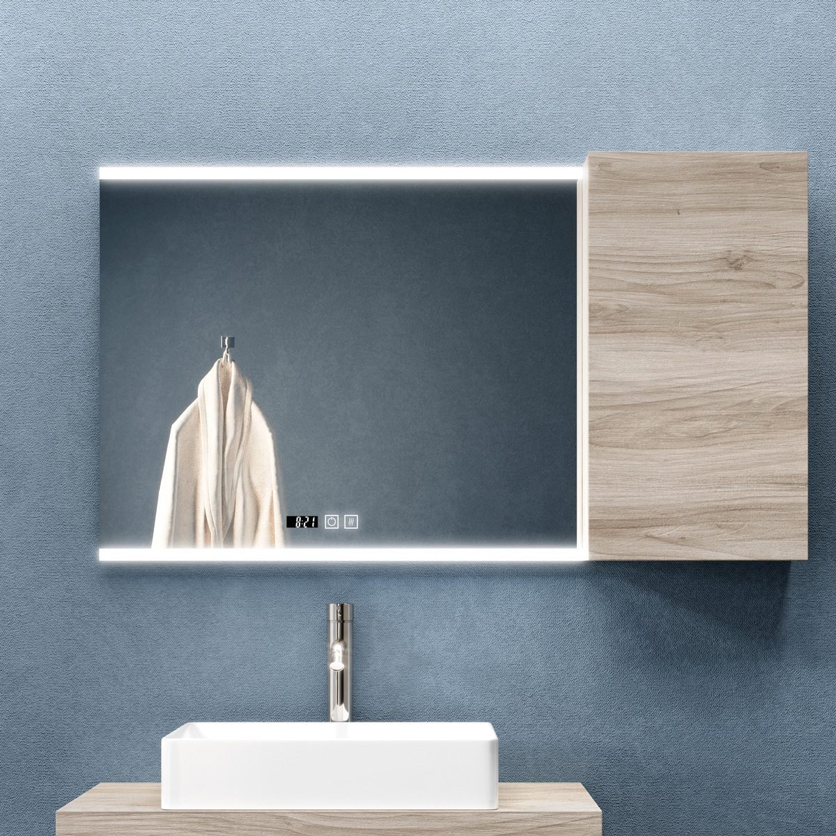 Badrumsspegel Tenfors Spoty Imfri LED med Bluetooth