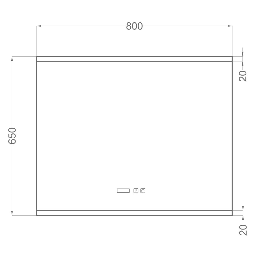 Badrumsspegel Tenfors Spoty Imfri LED med Bluetooth