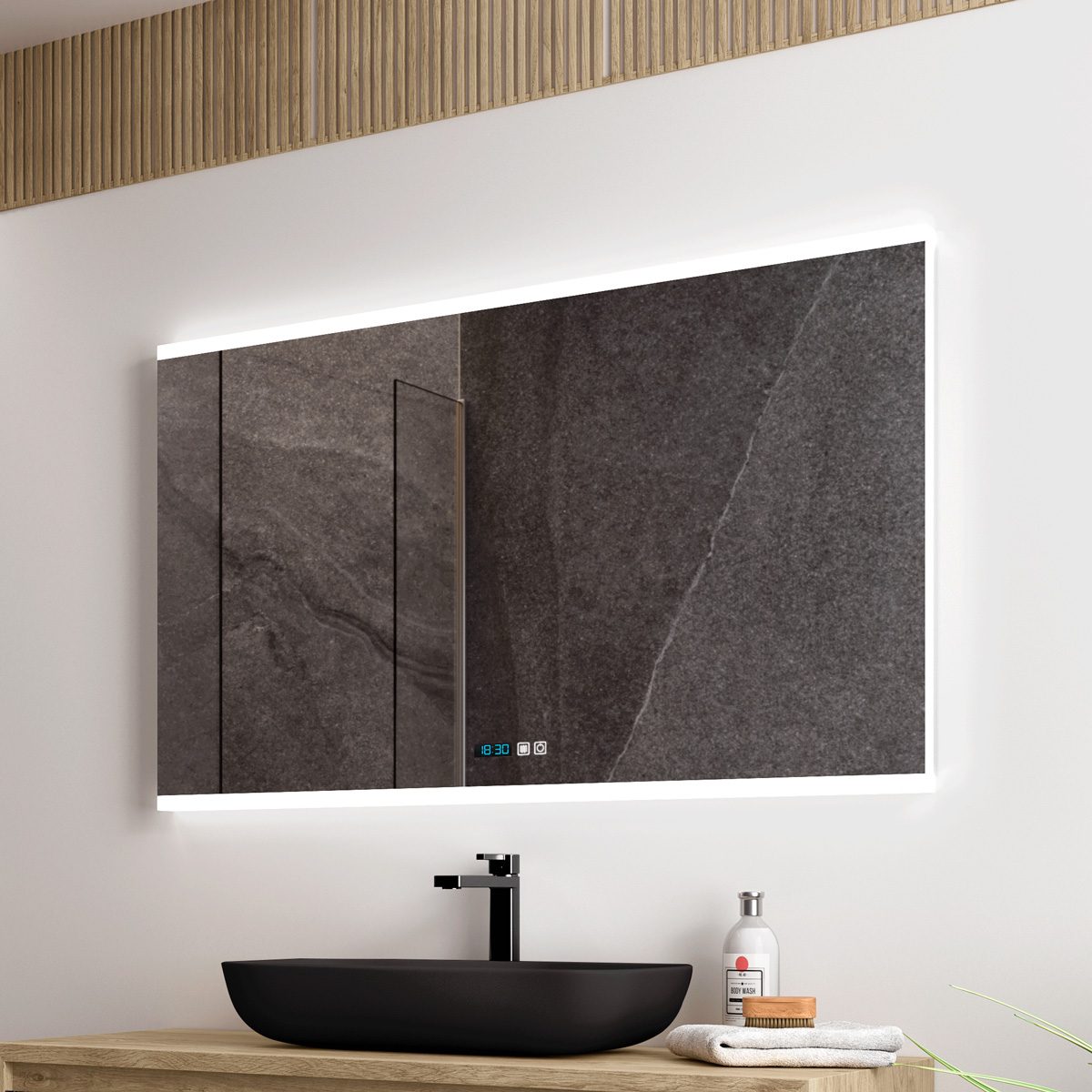 Badrumsspegel Tenfors Spoty Imfri LED med Bluetooth