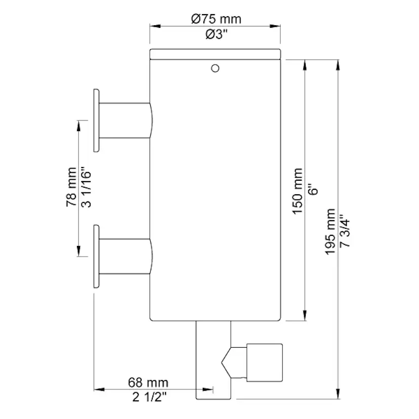 Tvåldispenser Vola T10 0,5 Liter
