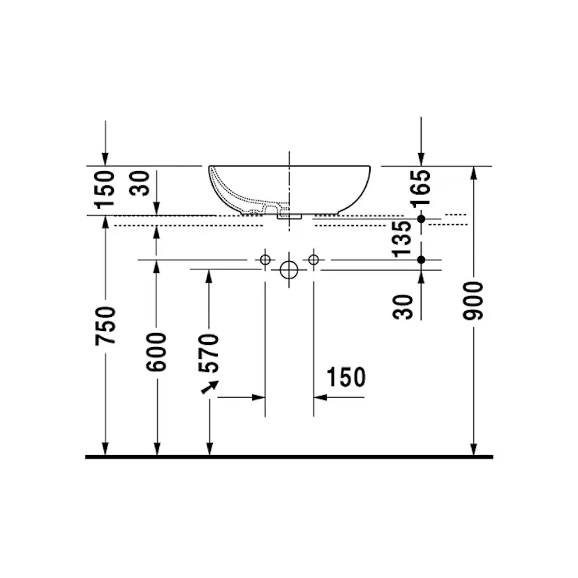 Tvättställ Duravit Foster 033550