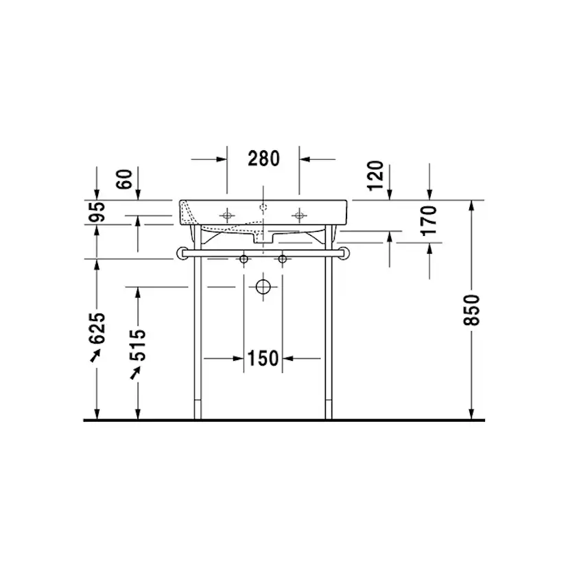 Tvättställ Duravit Happy D2 2318