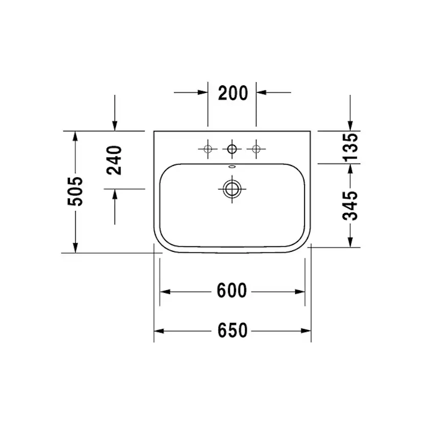 Tvättställ Duravit Happy D2 2318