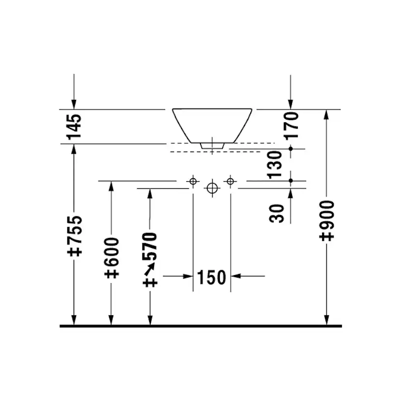 Tvättställ Duravit Starck 1