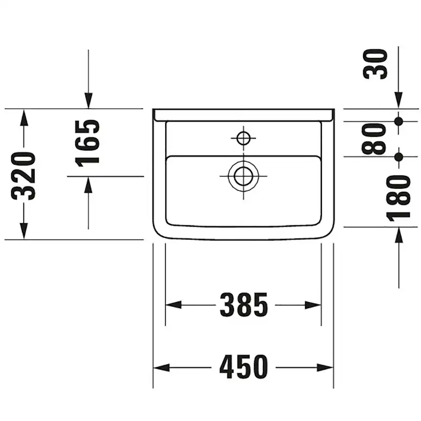 Tvättställ Duravit Starck 3 0750