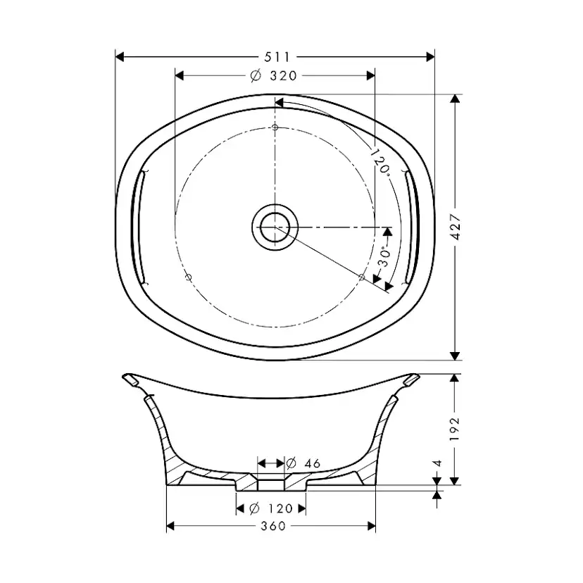 Tvättställ Axor Urquiola 511