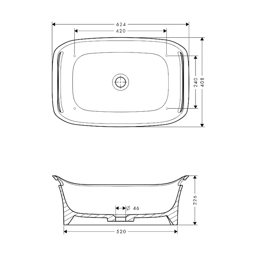 Tvättställ Axor Urquiola 624