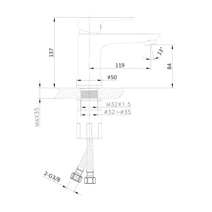 Tvättställsblandare Bathlife Pärla