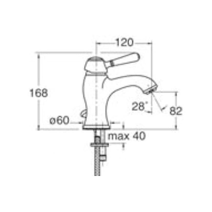 Tvättställsblandare DuoBad Cristina Art Elite med Lyftventil
