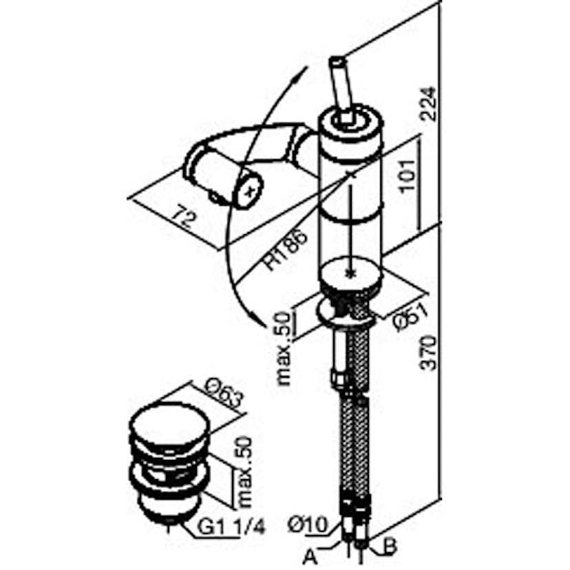 Tvättställsblandare Damixa Arc