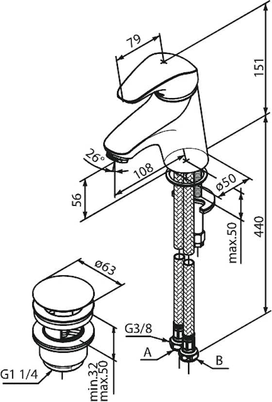 Tvättställsblandare Damixa Space