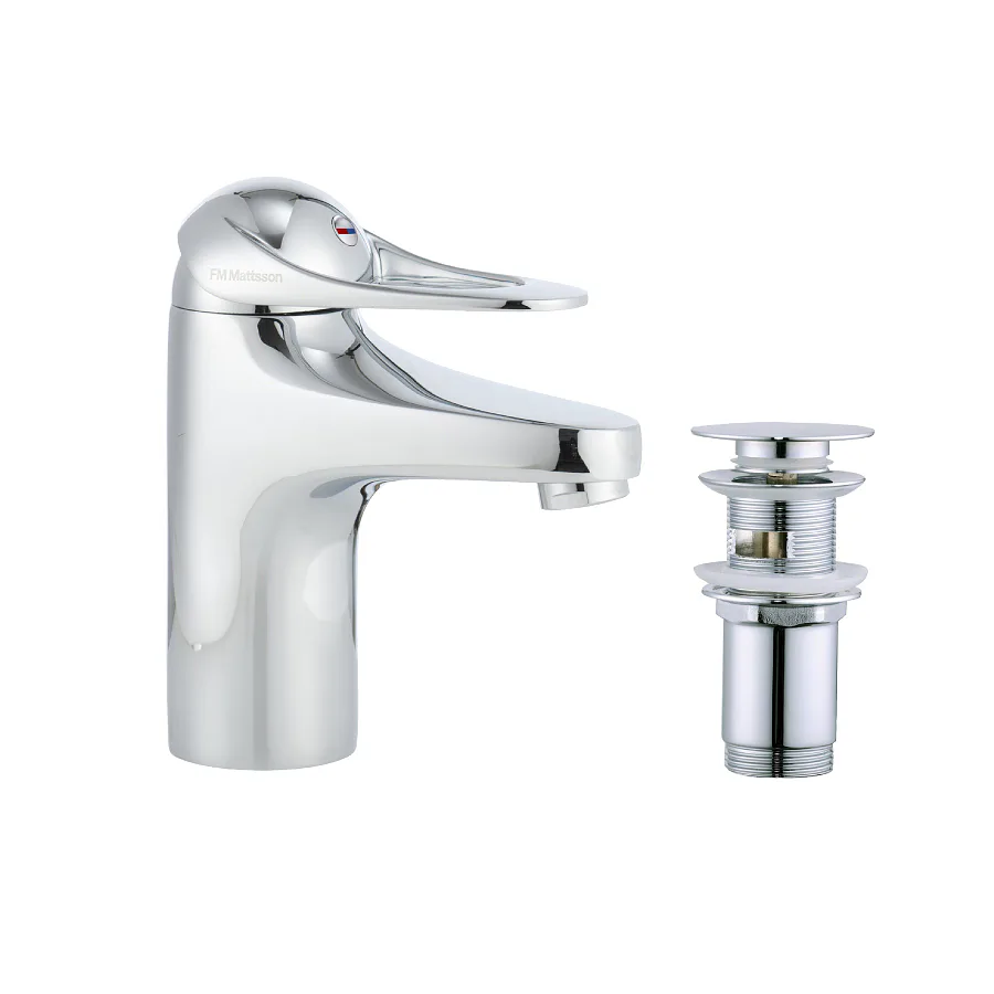 Tvättställsblandare FM Mattsson 9000E ll med Tryckpluggventil
